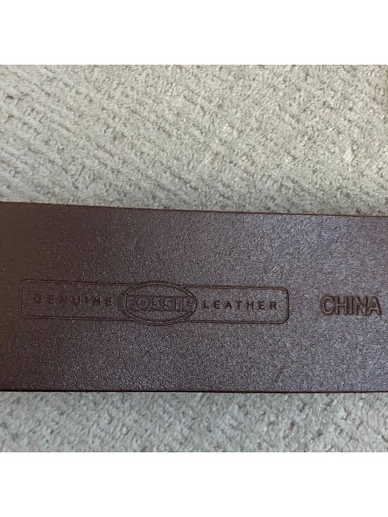 Fossil Whipstitch Tooled Leather Belt Women M Brown Boho Hippie main image 5